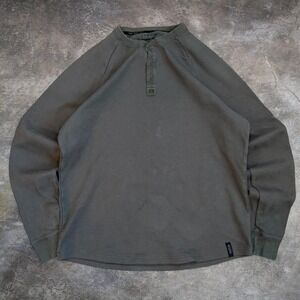 KUIU Discontinued Army Green Cotton Thermal Henley Hunting Shirt Men's XL Hiking